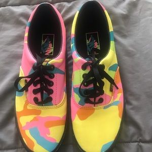 Vans era neon camp shoes